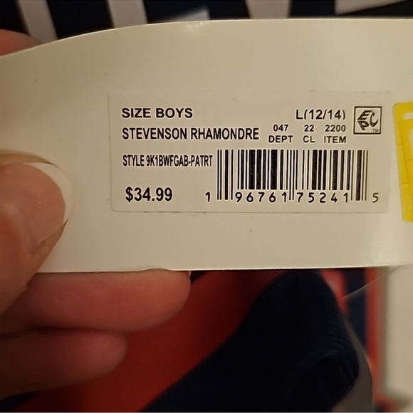 NFL New England Patriots Youth Short Sleeve Jersey Stevenson NEW with Tags - Picture 7 of 7